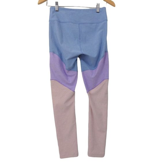 Outdoor Voices 7/8 Leggings Womens S Color Block Blue Purple Pink Athletic - Picture 3 of 9